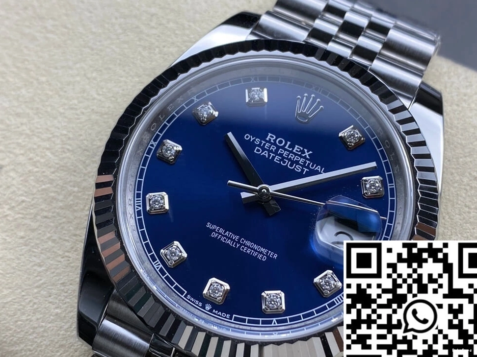 Blue Datejust Dial Clean M126334-0016 Factory Rolex 0308